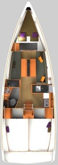 Novara cabin and deck layout plan